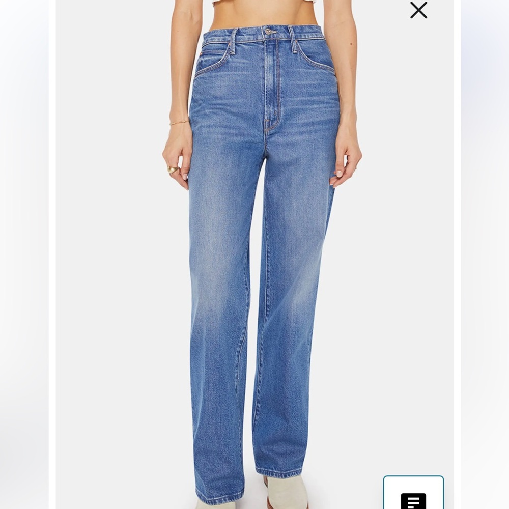 Mother Superior Denim Jeans High Waisted Tunnel Vision Sneak 33